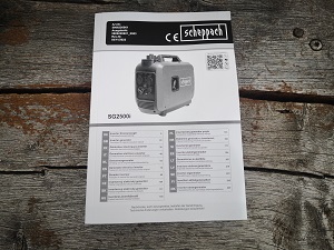 Die Betriebsanleitung vom Scheppach SG2500i