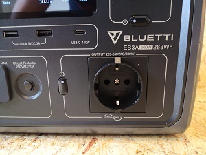Bluetti EB3A Ausgänge